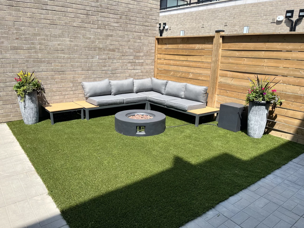 Residential turf installation project