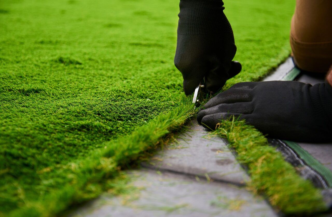 Professionally installed artificial grass in GTA backyard