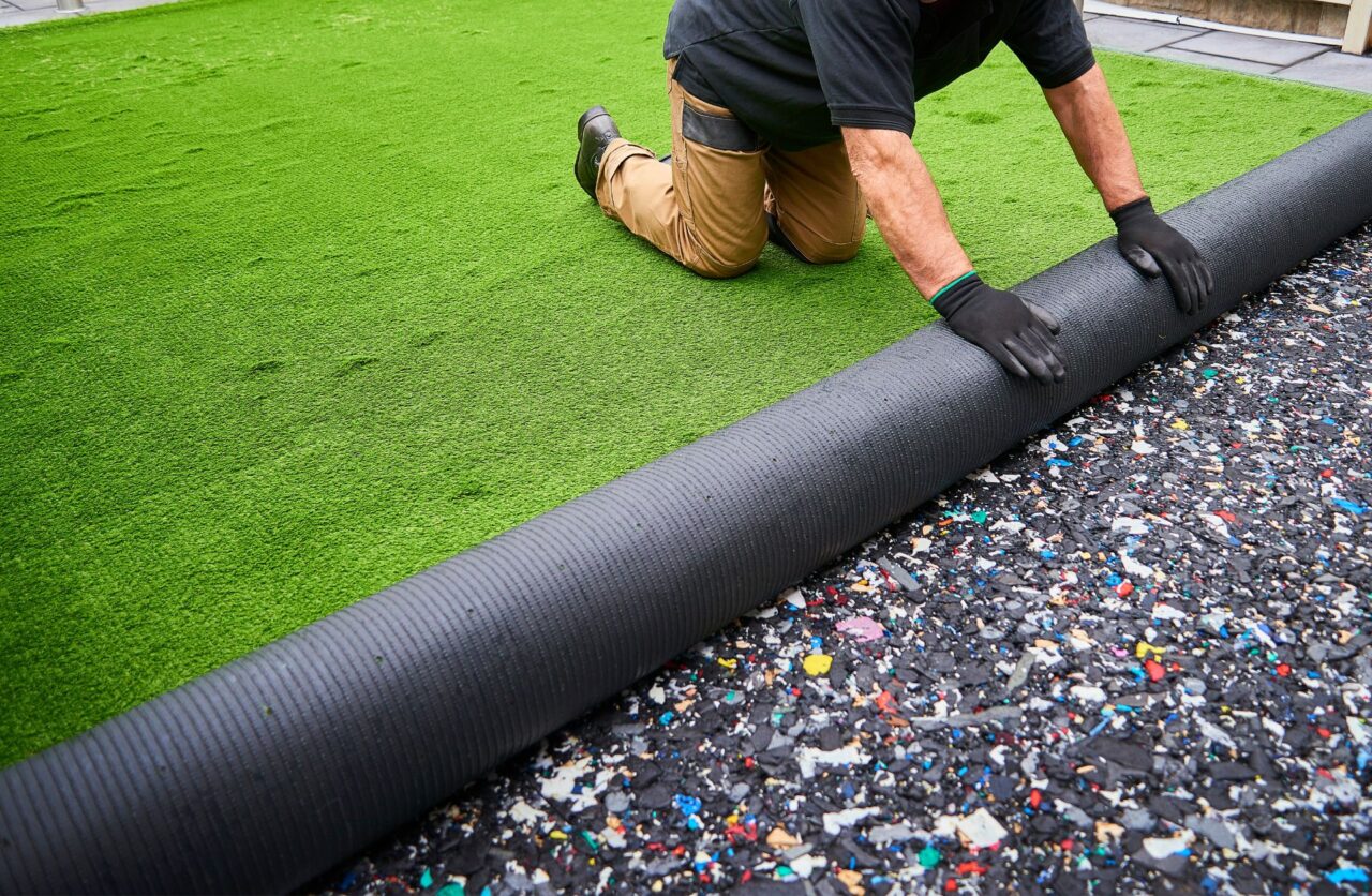 Installing artificial turf in a GTA backyard